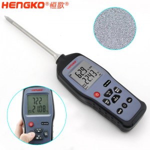 恒歌定制HG970手持式溫濕度標準器_用于無塵車間、儲存?zhèn)}庫溫濕度測量抽檢